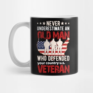 Old Man Veteran American Veteran Military Mug
